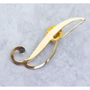Vintage Gold Tone Letter A Victorian Initial Name A Unique Pin - CH1
